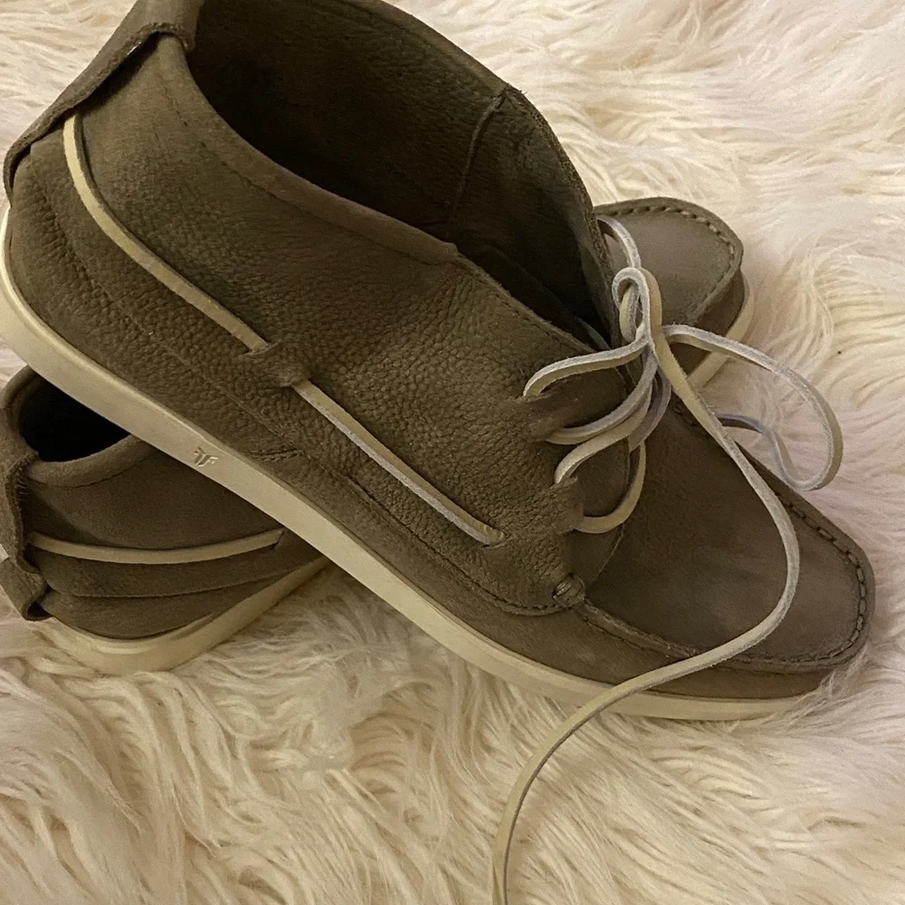 NEW FRYE Sylvan Chukka Men's Casual Leather Shoes - Olive
